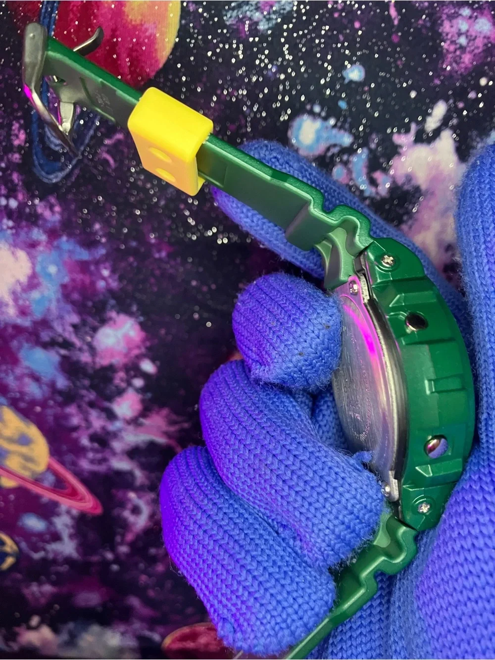 Custom G Shock Hawks Collab Green style colorway
